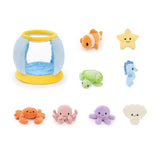 Ocean Plush Toy Fish Tank with 9 Mini Sea Animal Stuffed Toys