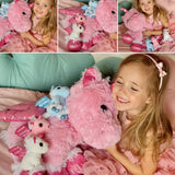 Magical Unicorn Plush Toy Set, Pink, 19.7 Inches