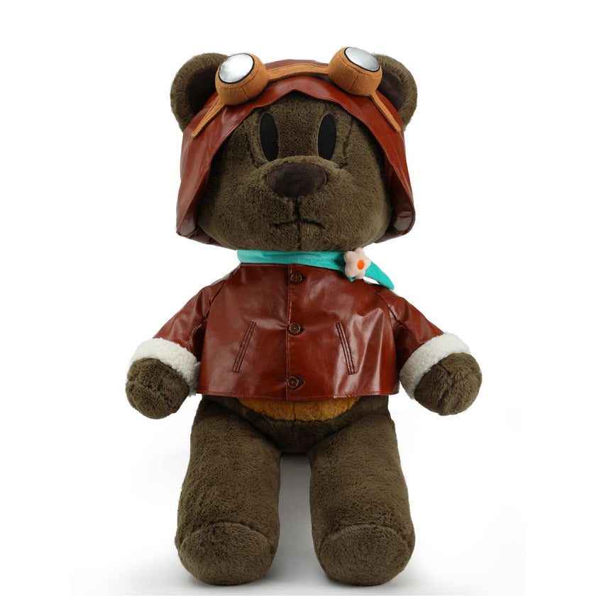 Peluche ours en peluche pilote, 35 pouces