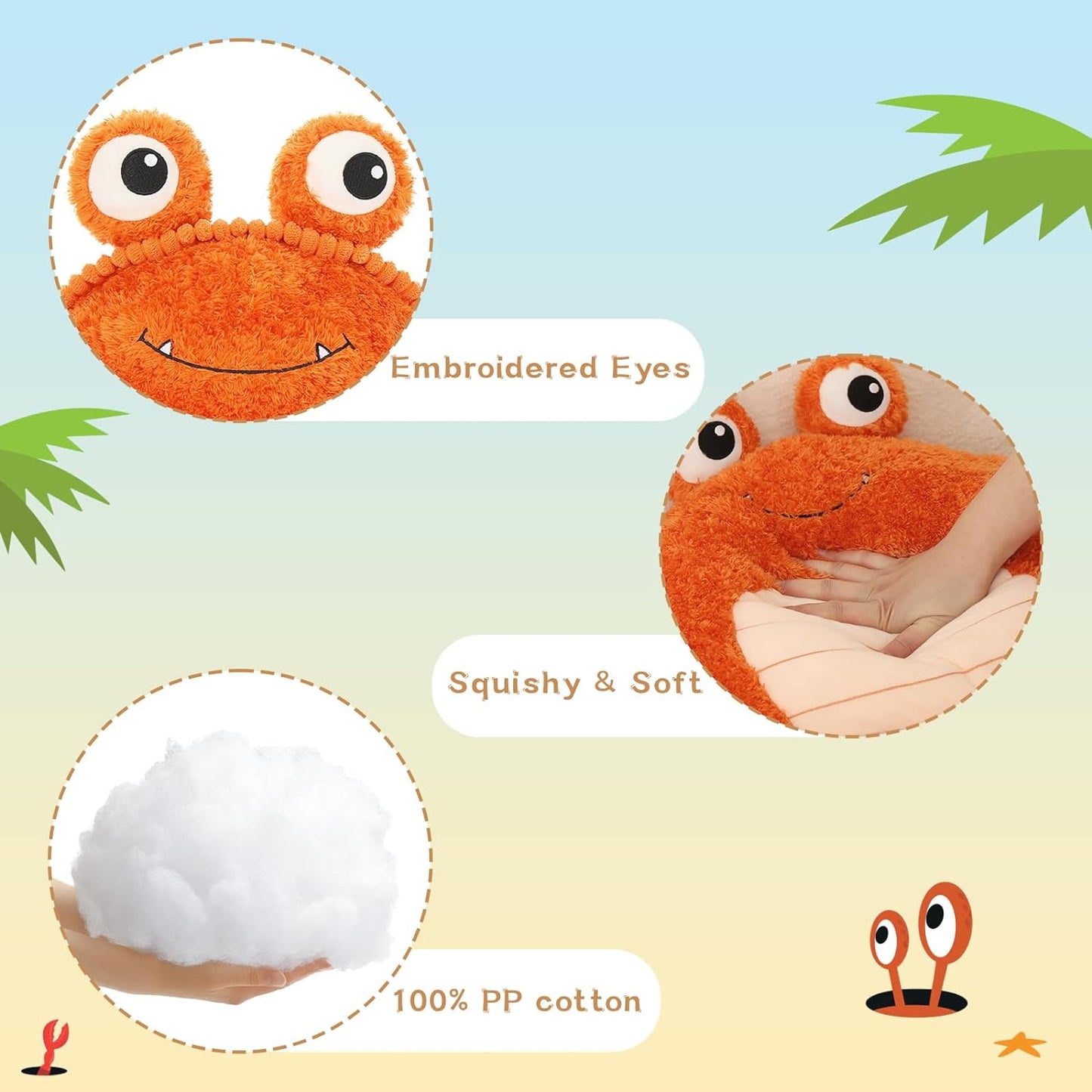 Crab Plush Toys Ocean Stuffed Animals, 32 Inches - MorisMos Sea Animal Toys - Free Shipping Now
