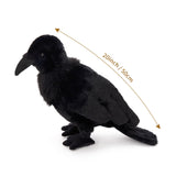 Realistic Crow Plush Toy Set with Three Squeaky Baby Crows