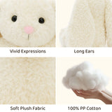 Personalized Embroidered Bunny Plush Toy Custom Name Stuffed Rabbit Toy