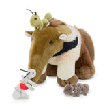 18 Inch Stuffed Anteater with Three Mini Ant Plush Toys