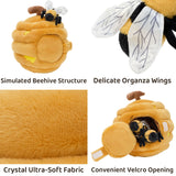 10.2 Inch Honey Hive Hideaway Plush Toy Set with Five Bees