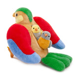 Bird Family Plush Toy Set with Three Babies Two Eggs and Nest