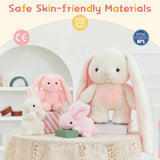 Floppy Ear Bunny Stuffed Animals Easter Rabbit Plushies, 14 Inches