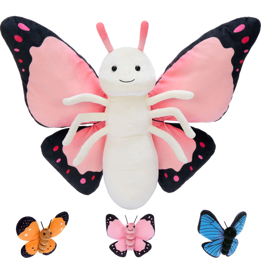 Cute Butterfly Plush Toy – Soft Stuffed Animal with Big Colorful Wings