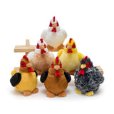 6 Piece Chicken Stuffed Animal Set 6 Inch Farmyard Plush Toys