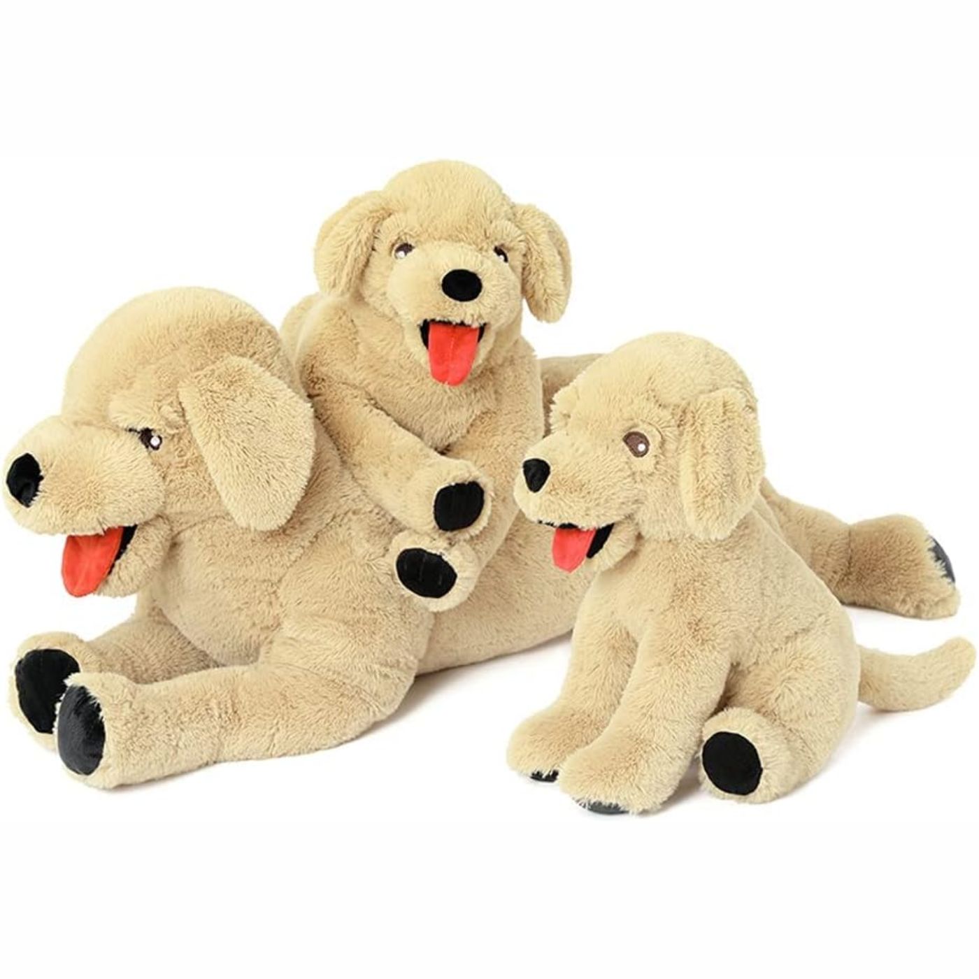 Cute Dog Plush Toy, Light Brown, 11.8/21/29 Inches