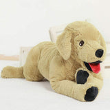 Realistic Plush Brown Dog Stuffed Animal with Tongue Out