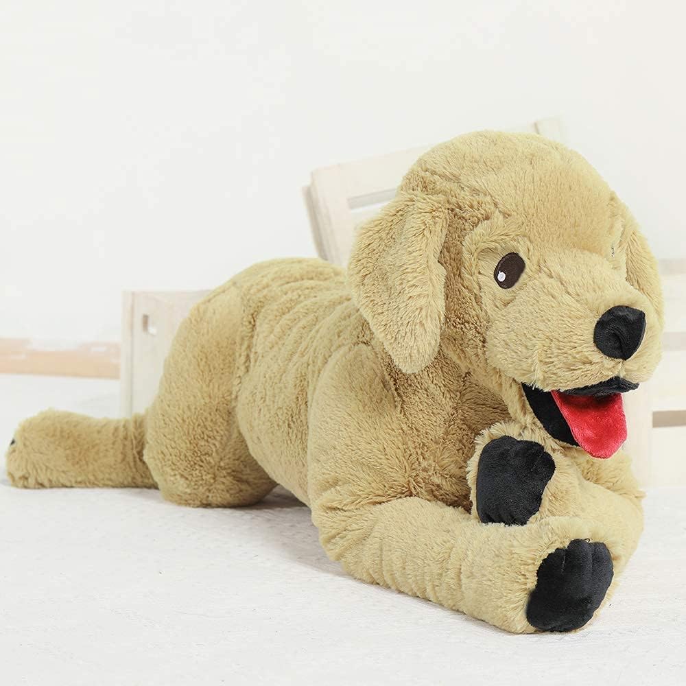 Cute Dog Plush Toy, Light Brown, 11.8/21/29 Inches