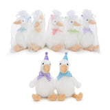 11.8 Inch Goose Plush Toy Set with Party Hat and Bow Tie
