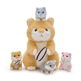 Hamster Plush Toy with Four Baby Hamsters 12.6 Inch