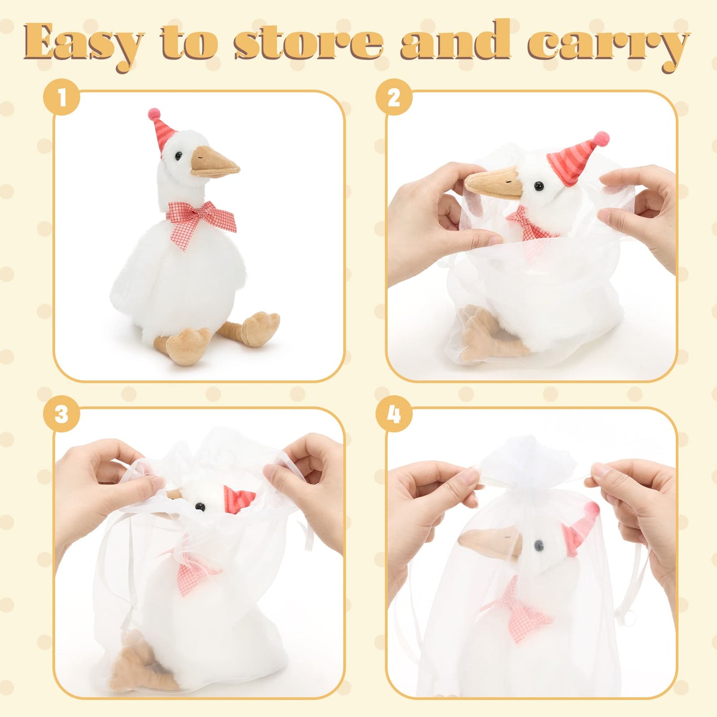 Adorable fluffy duck plush stuffed animal, perfect birthday gift for children, teens, kawaii collectors, and aesthetic home decoration.