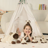 18.9 Inch Siamese Cat Plush Toy Set with Four Kittens