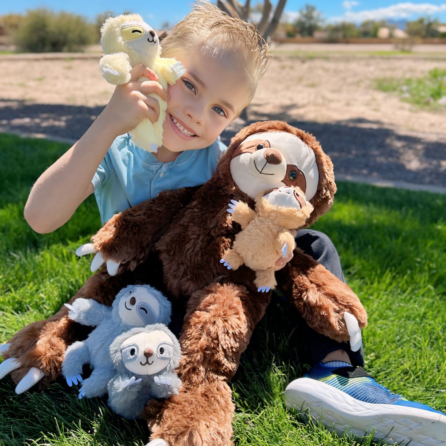 Sloth Stuffed Animal Toys, Dark Brown, 24 Inches
