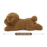 18.5 Inch Dark Brown Teddy Dog Plush Toy Set with Three Puppies