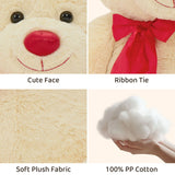 47 Inch Teddy Bear Plush Toy Bear with Red Bow Heart