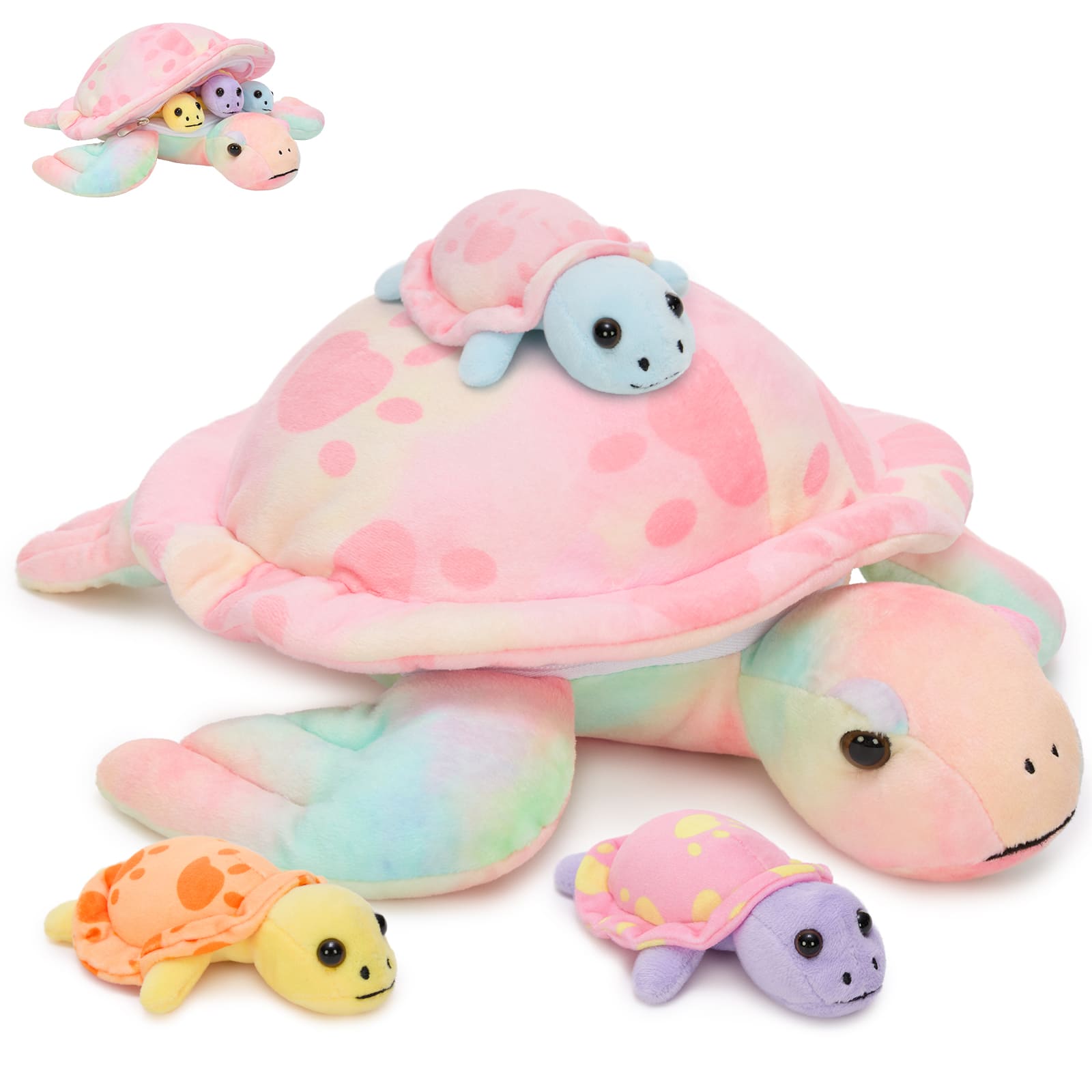 Cute Turtle Stuffed Animals with Babies Inside the Belly