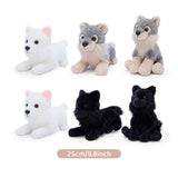 6 Piece Wolf Stuffed Animal Set 10 Inch Plush Wolf Toys