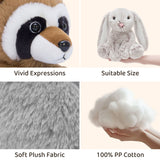 6 Piece Woodland Stuffed Animal Set Fox, Bunny & Raccoon Plush Toys