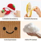 7 Piece Tea Party Plush Food Set Pretend Play Toys for Kids