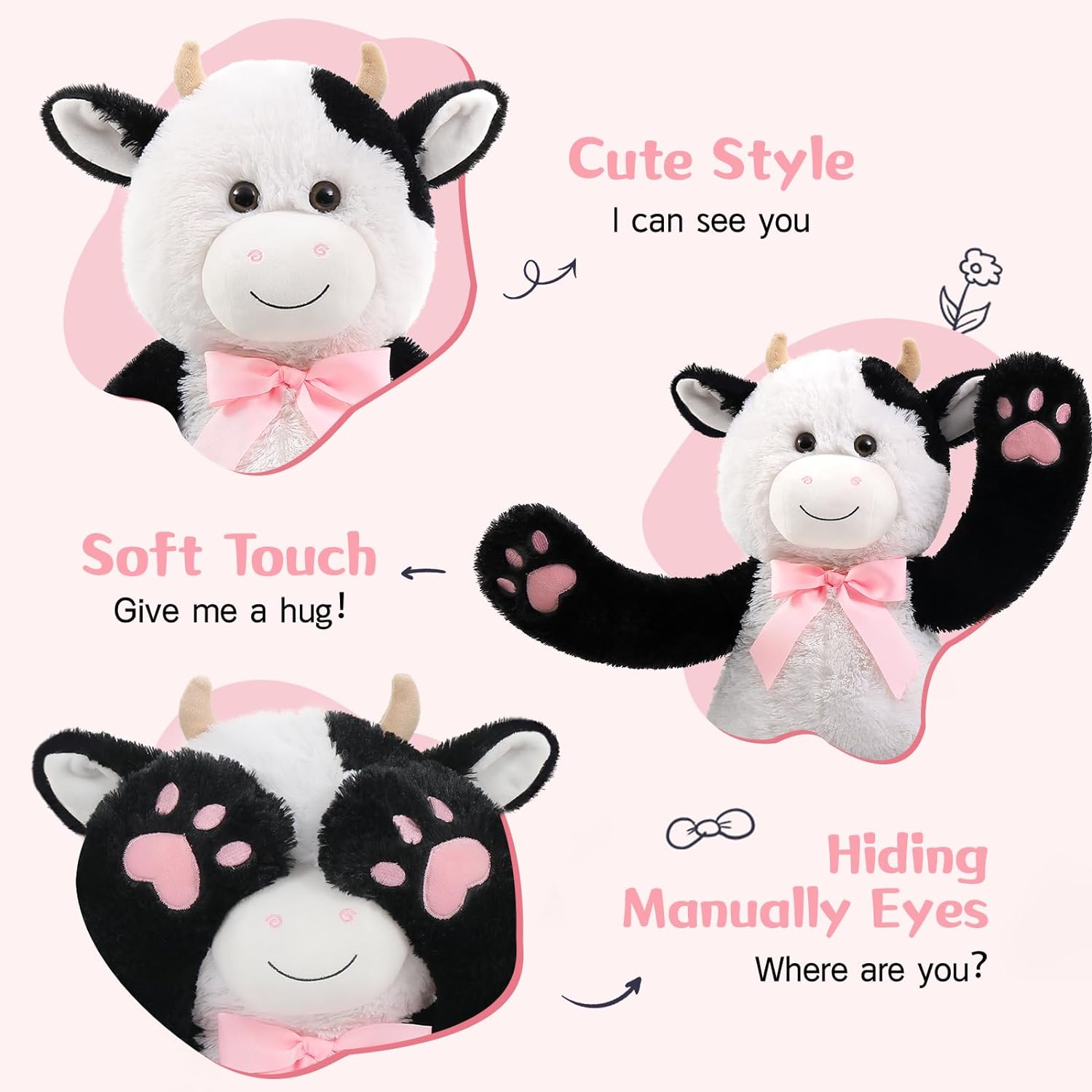 Dairy Cow/Fox/Giraffe Plush Toy Stuffed Animals, 24 Inches