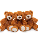 3-teilige Teddybären, Dunkelbraun, 13,8"
