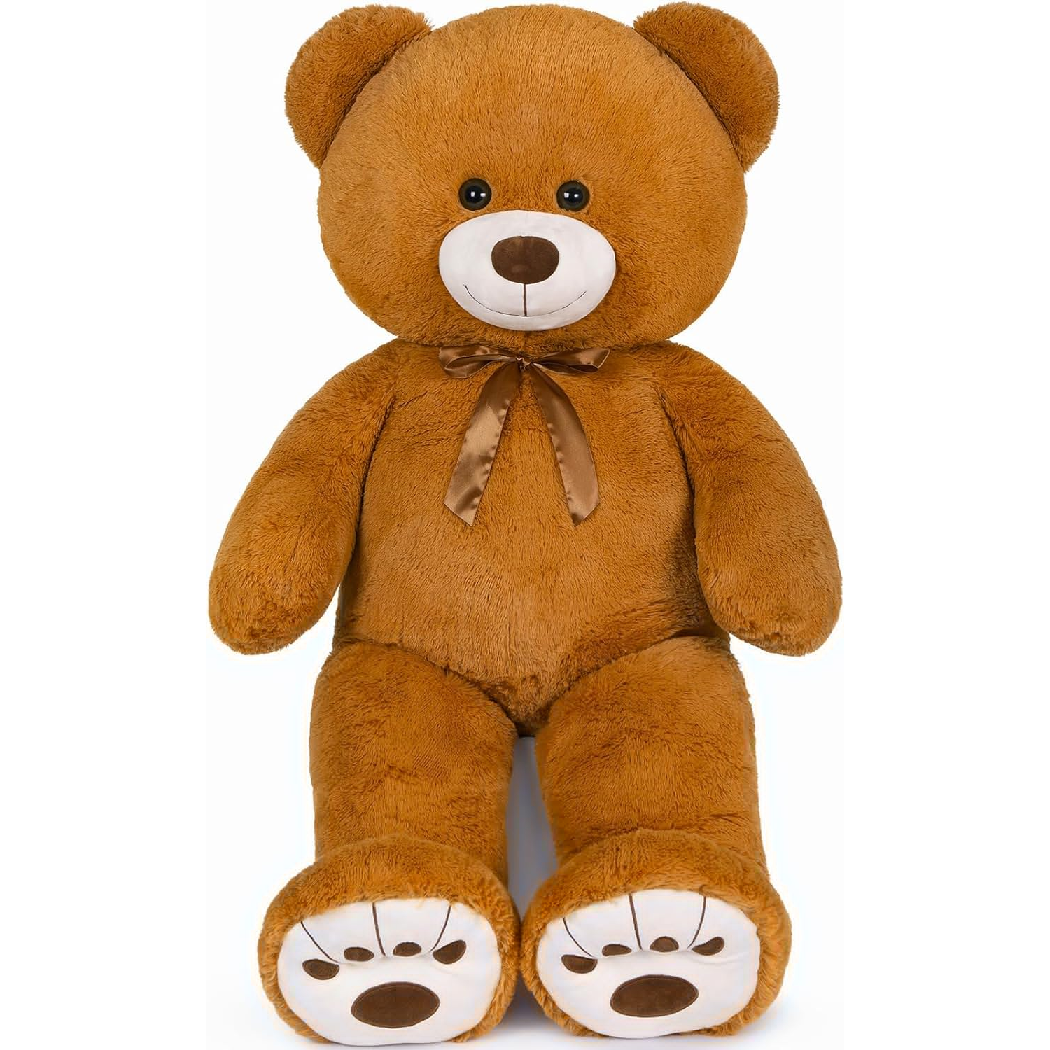Teddy Bear Plush Toy, Light Brown/Brown/Pink/Beige, 35.4/48.82/59 Inches