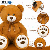 Brown Teddy Bear Stuffed Animals, Stuffed Bear Plush, Cute Stuffed Animals, Giant Teddy Bears for Kids Baby Toddlers Girlfriend, Gifts for Valentine's Day/Birthday/Christmas, MorisMos Stuffed Animals, Baby Shower Teddy Bears