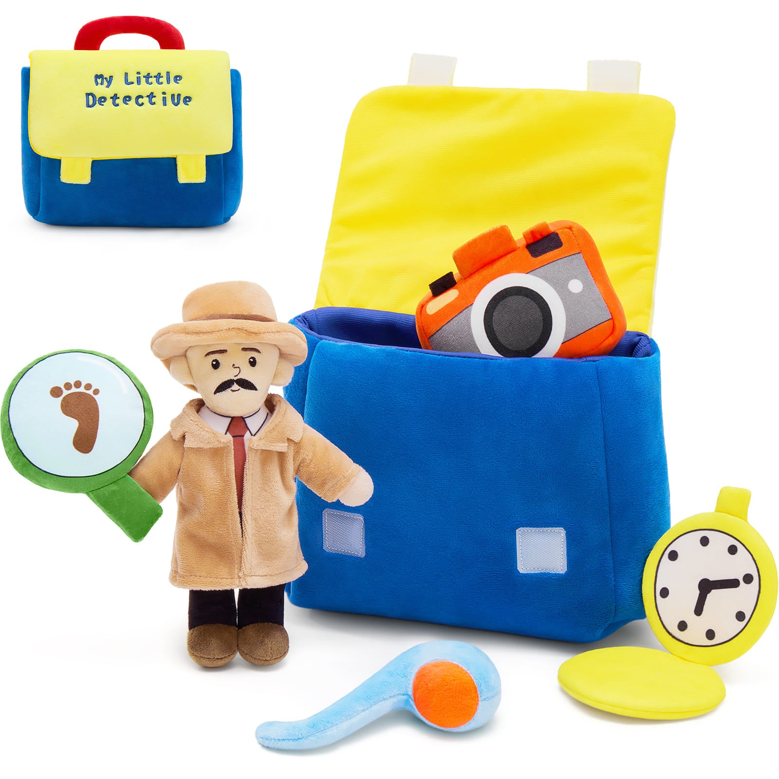 Detective Bag with Plush Detective Doll, Camera, Magnifying Glass