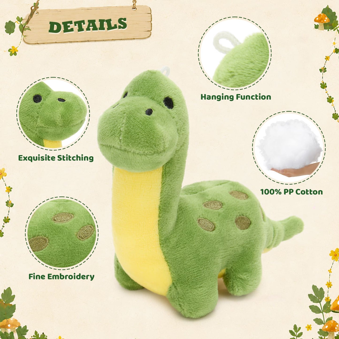 Soft dinosaur stuffed animals with colorful plush eggs, perfect for Easter baskets, birthday gifts, dinosaur party favors, classroom prizes, and holiday surprises