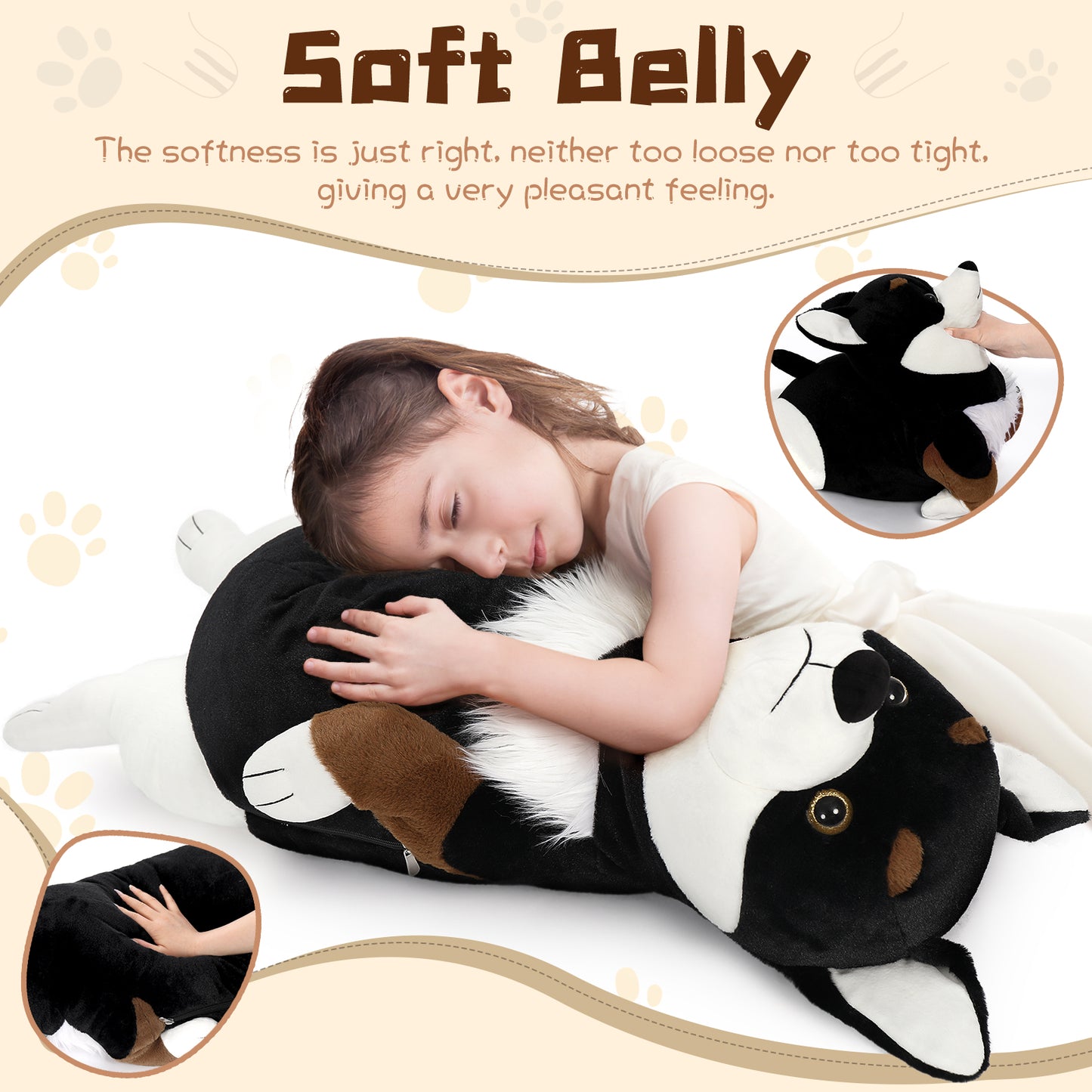 Dog Stuffed Animals Puppy Plush Toys, 35.4 Inches - MorisMos Stuffed Animals Cute Plush Toys - Free Shipping