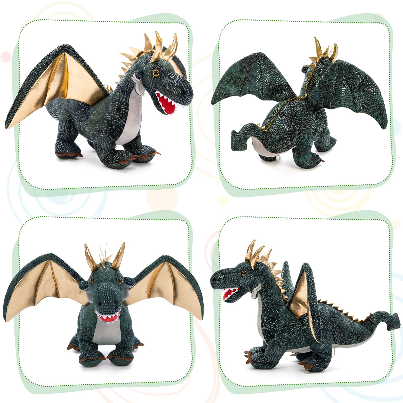 Stofftierset „Fliegender Drache“, 20 Zoll