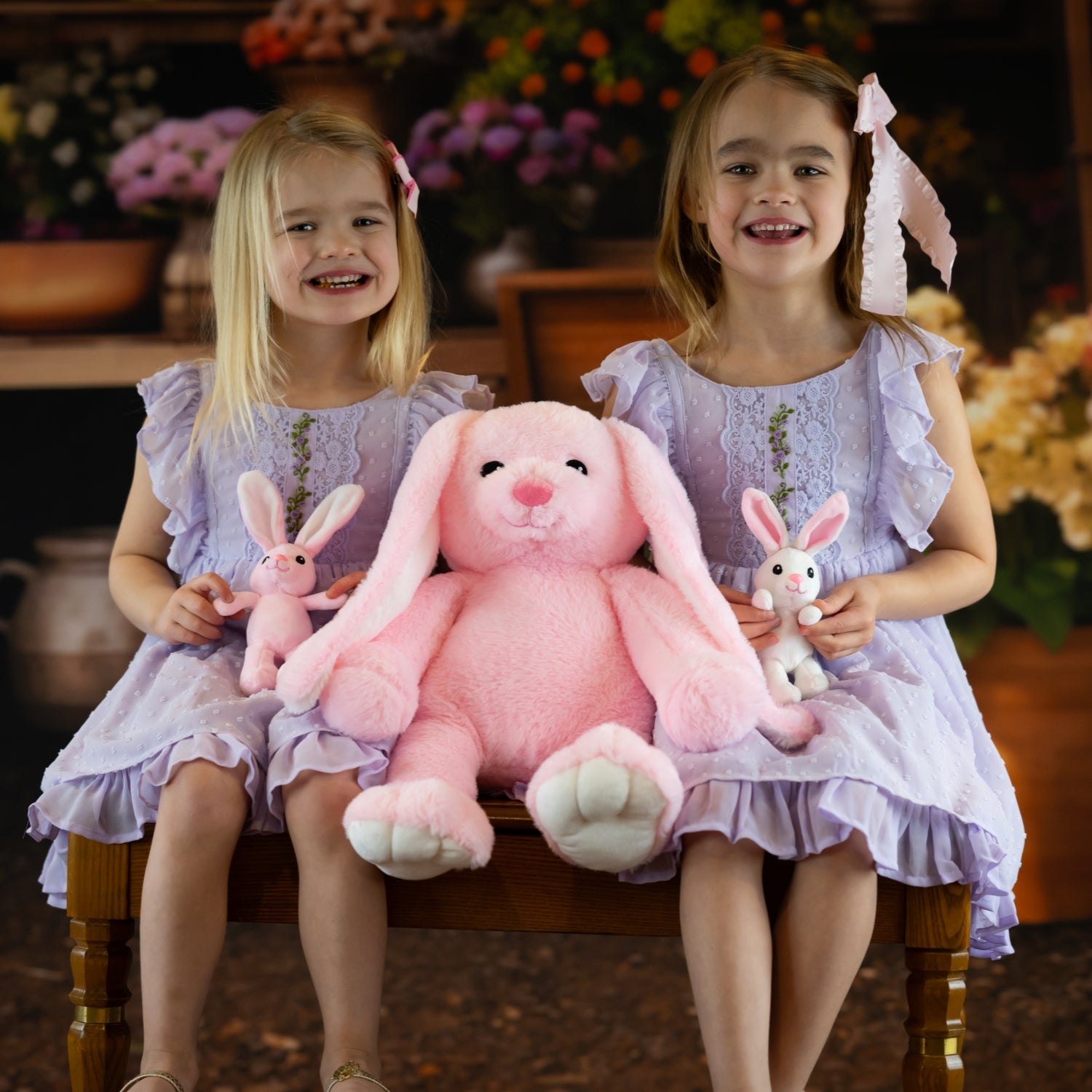 Bunny Plush Toys Rabbit Stuffed Animals, Pink, 20 Inches