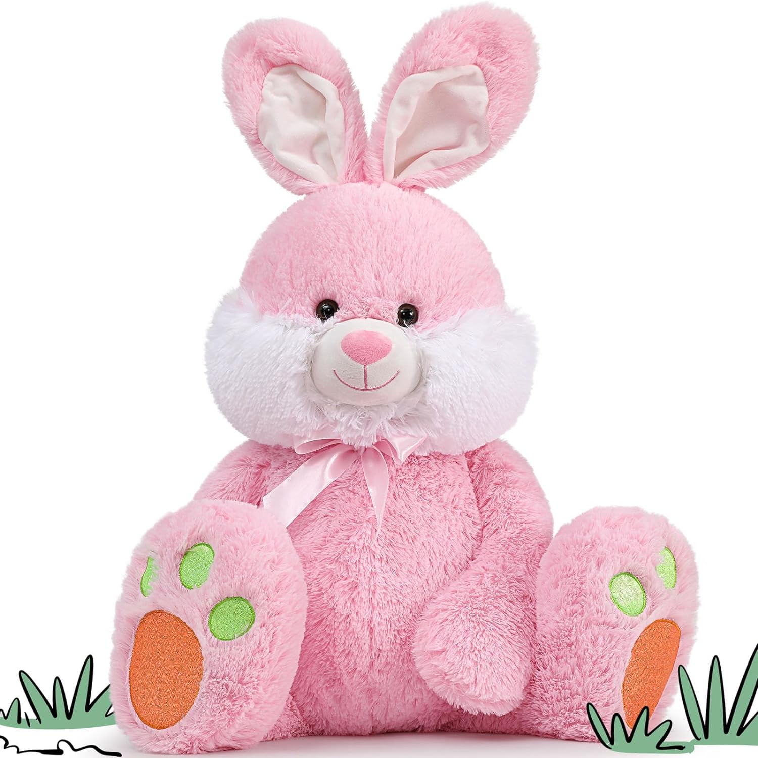 Big Bunny Stuffed Animals - Pink Rabbit Plush Toys - Easter Gift for Children - Cute Cartoon Bunny Plush Pillows - Kid's Hug Plush Friends - Christmas/Birthday/Easter Gift for Kids Teens Adults