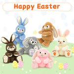 6 Pcs Easter Bunny Stuffed Animals - Wholesale Rabbit Plush Toys - 15 Inches Stuffed Bunny - Easter Party Favors - Easter Favors