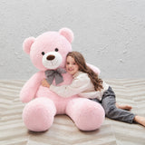 Riesiger Teddybär, Stofftier, rosa, 39/47/55 Zoll