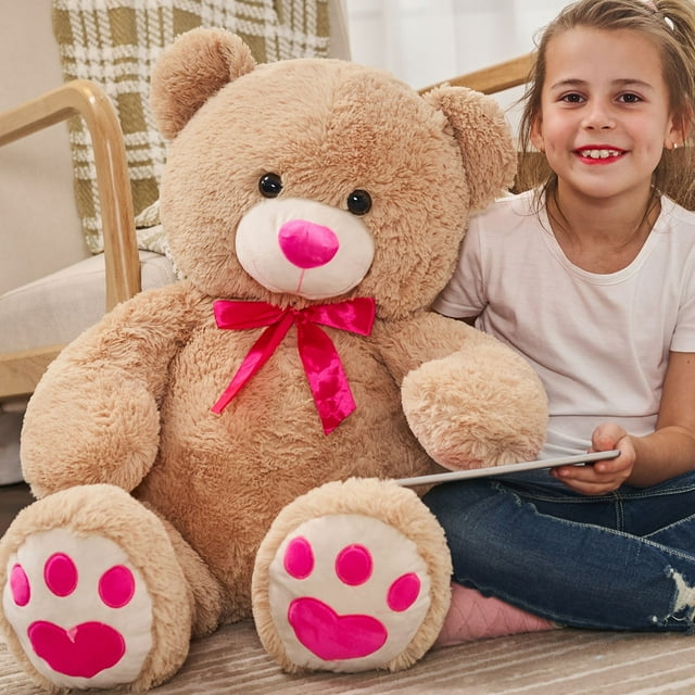 Muiteiur Giant Teddy Bear 35.4'' Giant Stuffed Animal Big Bear Plush Toy