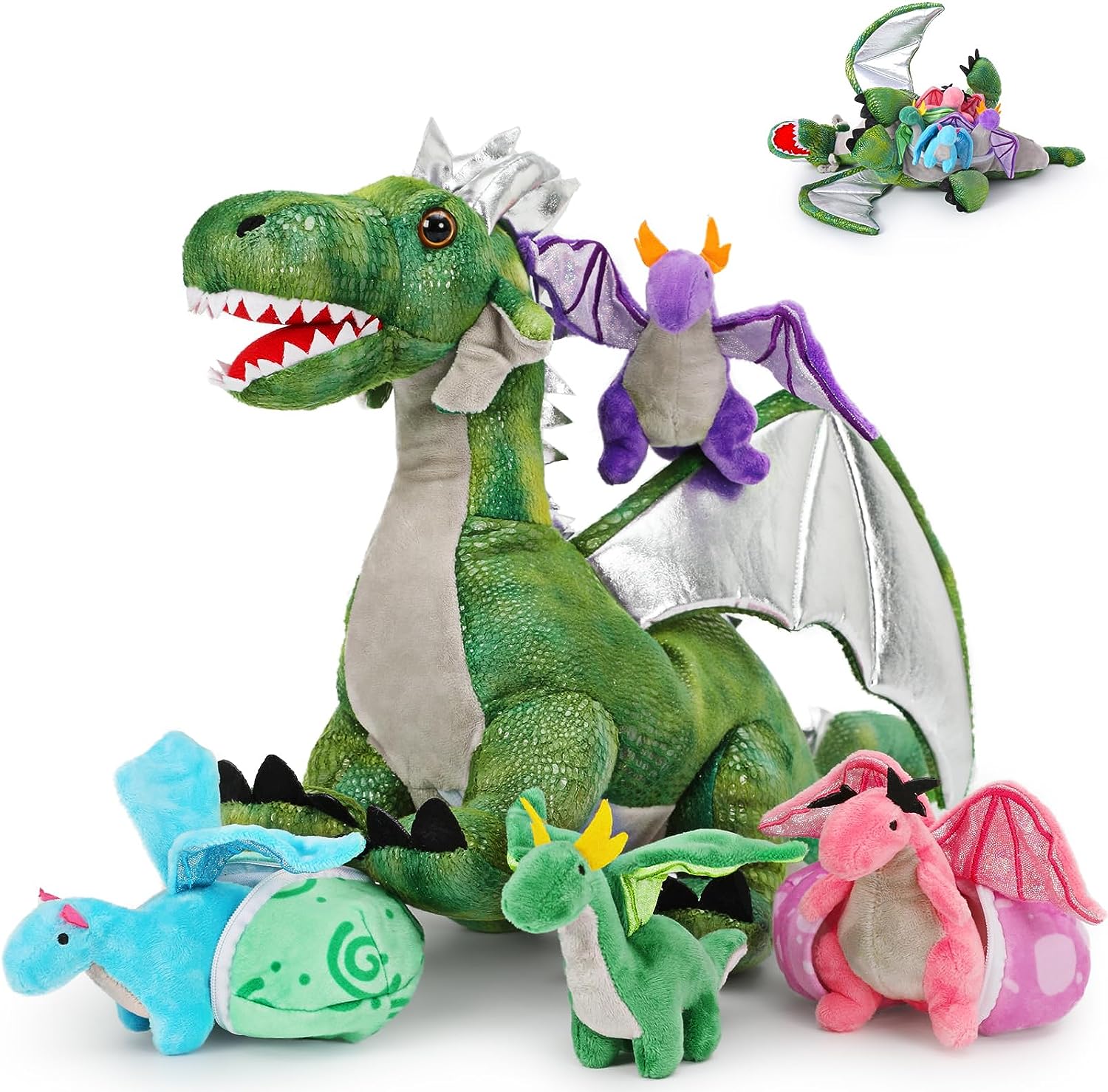 Flying Dragon Stuffed Toy Set, 21.6 Inches