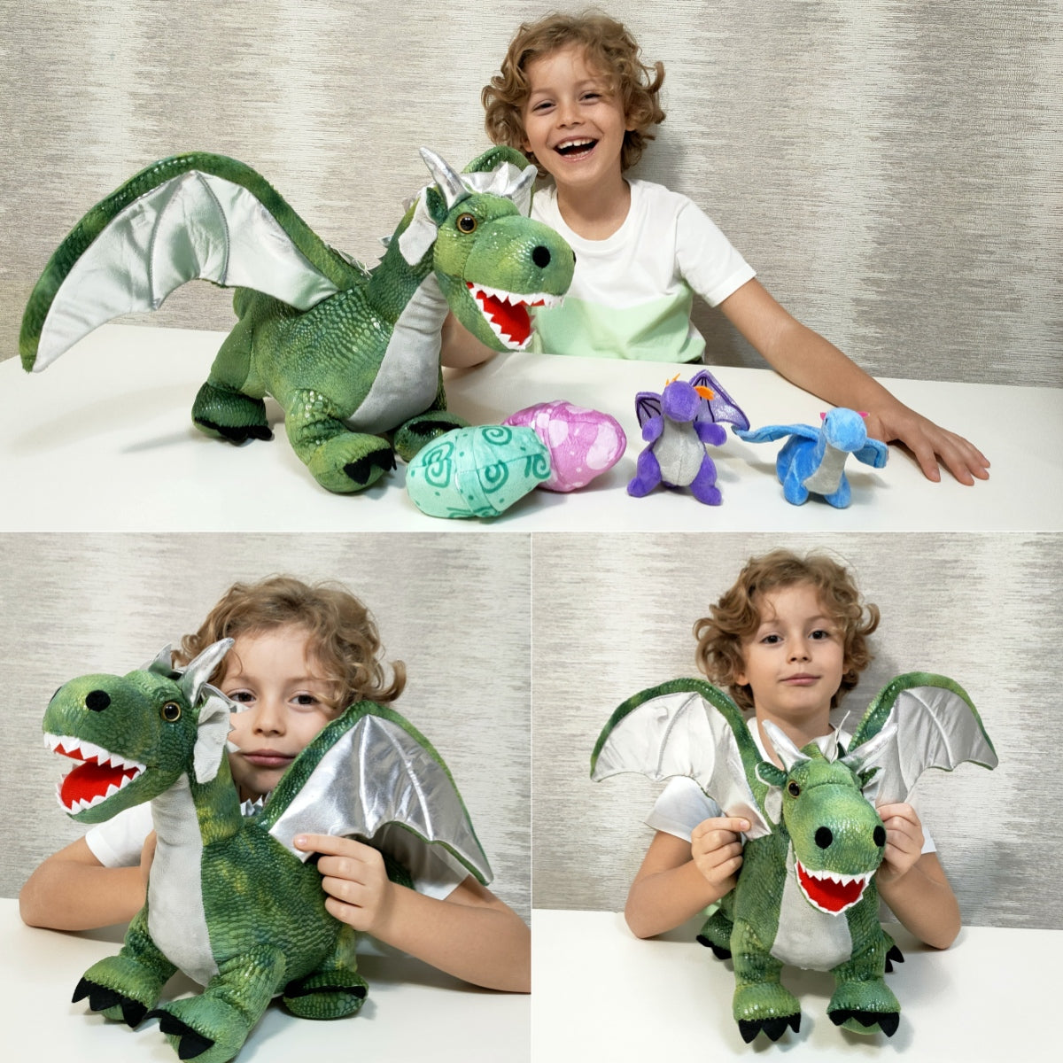 Flying Dragon Stuffed Toy Set, 21.6 Inches