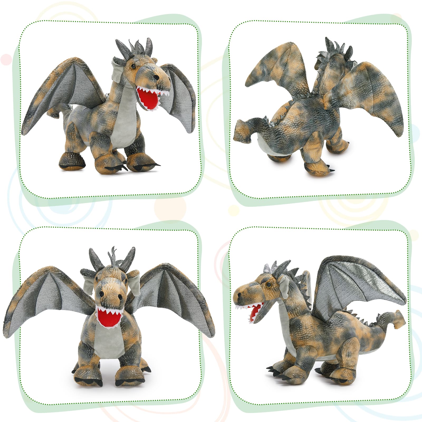 Flying Dragon Stuffed Toy Set, 21.6 Inches