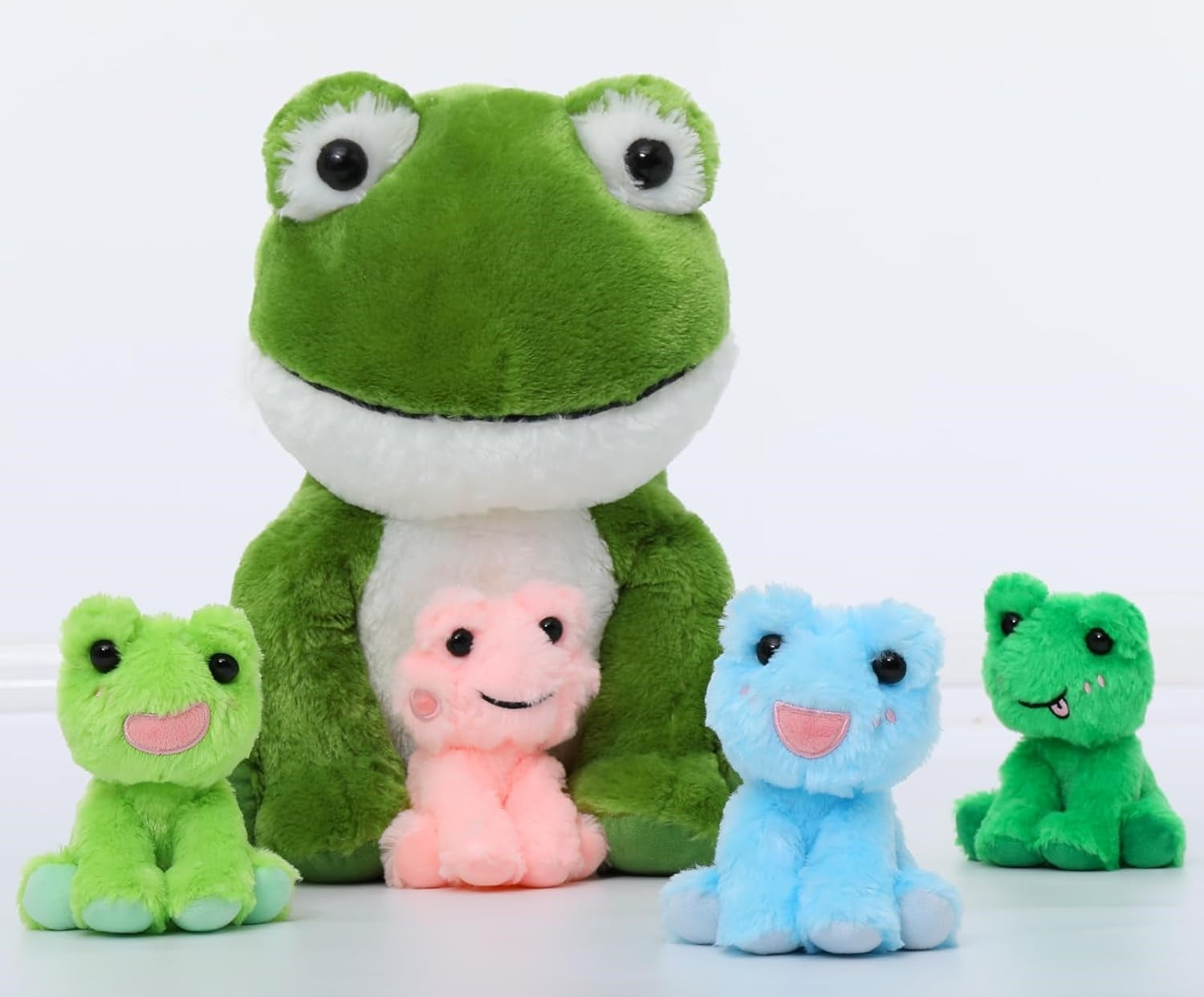 Frog Plush Toy Set, Green, 17.7 Inches