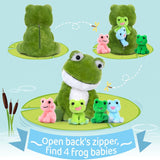 Frog Plush Toy Set, Green, 17.7 Inches