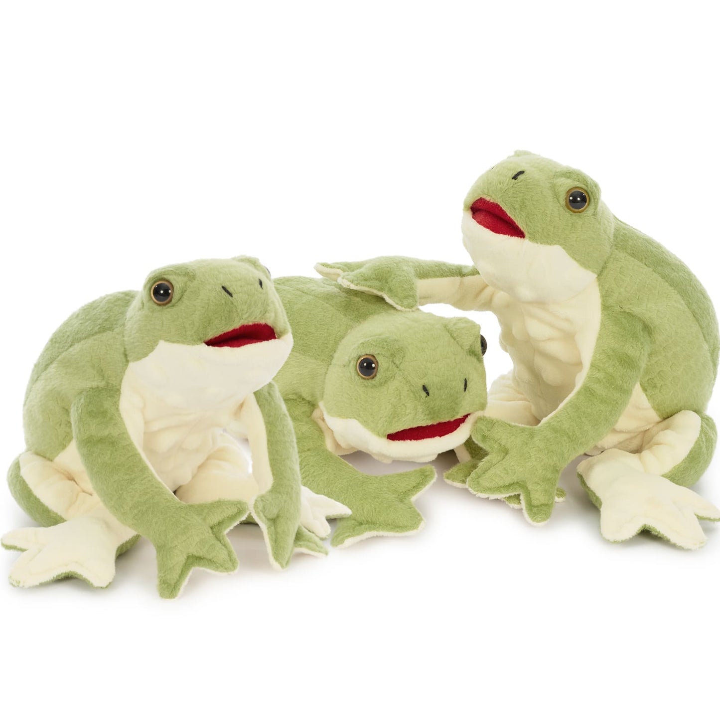 12" Weighted Frog Plush Toy Set – Soft Stuffed Green Frog for Comfort & Cuddles