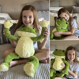 Realistic Frog Stuffed Animals - Big Green Frog Plush Toys 24 Inches - Cute Cartoon Frog Plush Pillows for Kids - MorisMos Stuffed Animals - Christmas/Birthday/Valentine's Day/Baby Shower Gift Choice