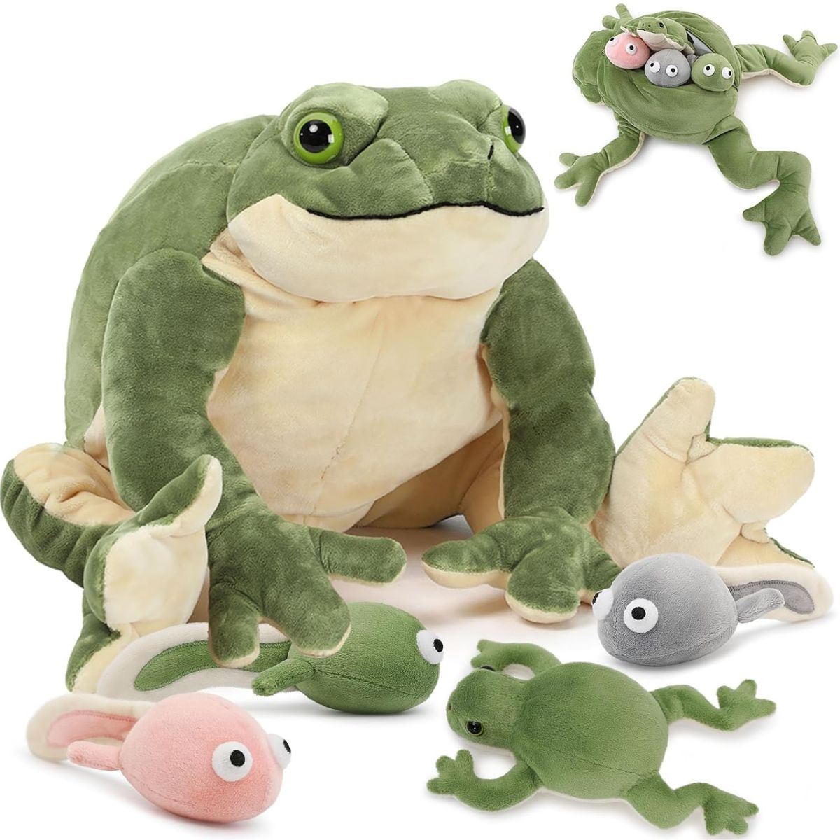 Frosch-Stofftierspielzeug-Set, 20 Zoll