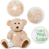 Get Well Soon Teddy Bear, Brown, 13.8 Inches