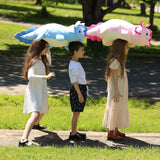Big Axolotl Pink Plush Pillow - Salamander Cartoon Cushion Pillow - 39 Inches Squishy Throw Pillow - Axolotl Stuffed Animals Plush Toys - Christmas Gift for Kids Teens Adults