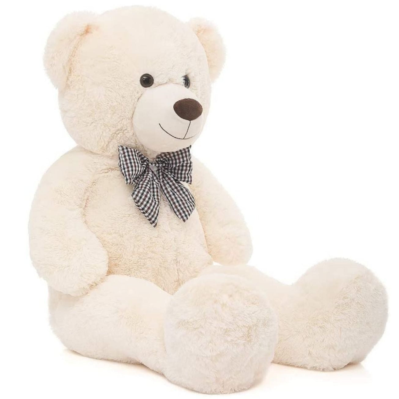 Huge Beige Teddy Bear Plush Toys - White Teddy Bear Stuffed Animals - Massive Valentine's Day Teddy Bears&Gifts - Soft Cuddly Smiling Face Big Teddy Bear Plush Gift for Girlfriend/Boyfriend - Teddy Bear Plush Dolls for Birthday/Baby Shower/Christmas